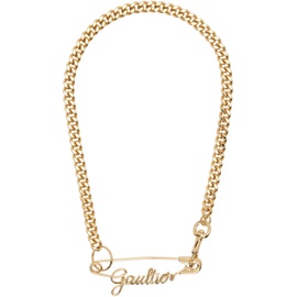 장 폴 고티에 Jean Paul Gaultier Gold The Gaultier Safety Pin Necklace 241808M145002