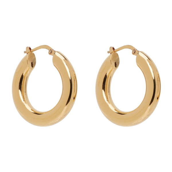질샌더 질샌더 Jil Sander Gold Classic Hoop Earrings 222249F022008