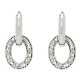 질샌더 Jil Sander Silver Crystal-Cut Earrings 241249F022002