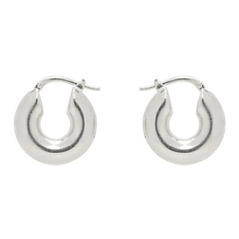 질샌더 Jil Sander Silver Chunky Hoop Earrings 241249F022004