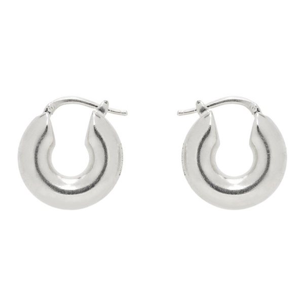 질샌더 질샌더 Jil Sander Silver Chunky Hoop Earrings 241249F022004