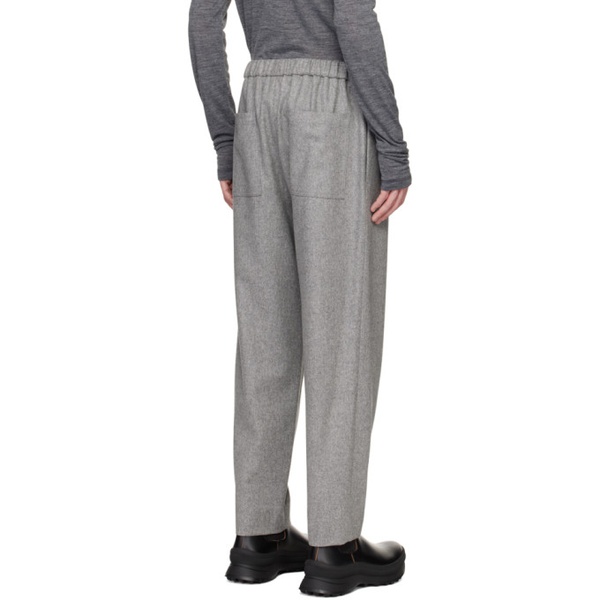 질샌더 질샌더 Jil Sander Gray Elasticized Waistband Trousers 222249M191000