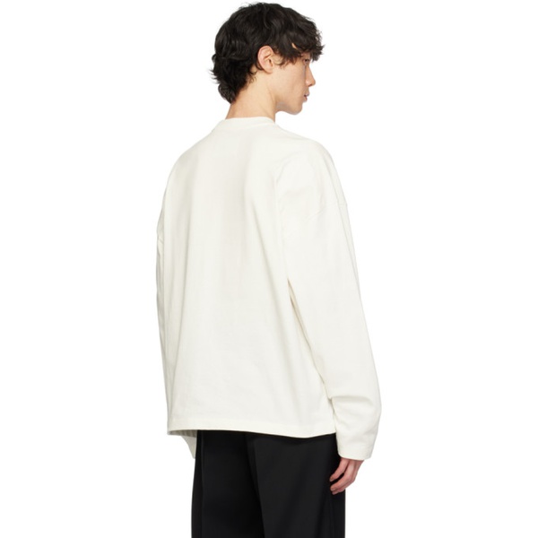 질샌더 질샌더 Jil Sander 오프화이트 Off-White Printed Long Sleeve T-Shirt 241249M213005