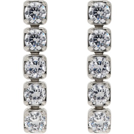 질샌더 Jil Sander Silver Crystal Earrings 241249F022014