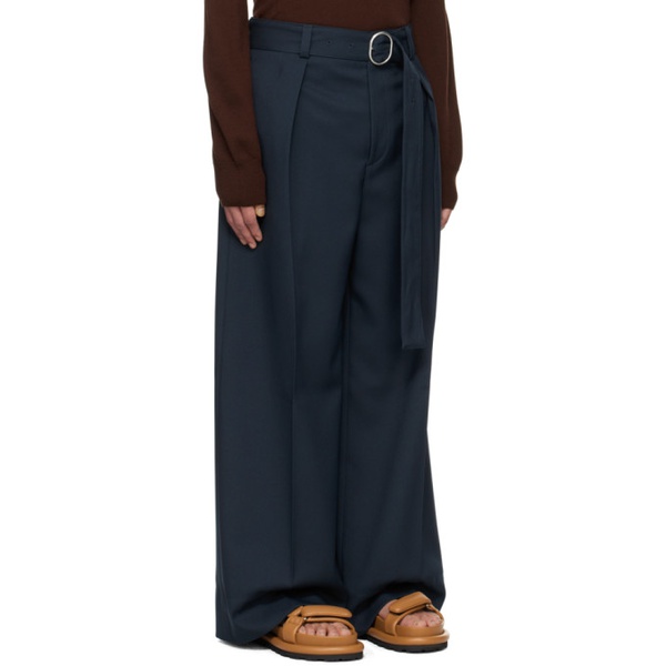 질샌더 질샌더 Jil Sander Blue Belted Trousers 241249M191010