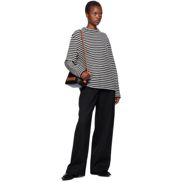 질샌더 질샌더 Jil Sander Black & White Striped Sweater 232249F110005