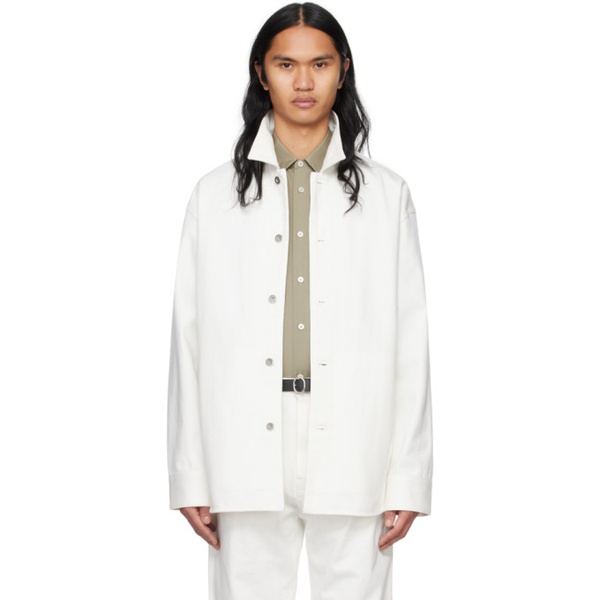 질샌더 질샌더 Jil Sander White Buttoned Denim Shirt 241249M192000
