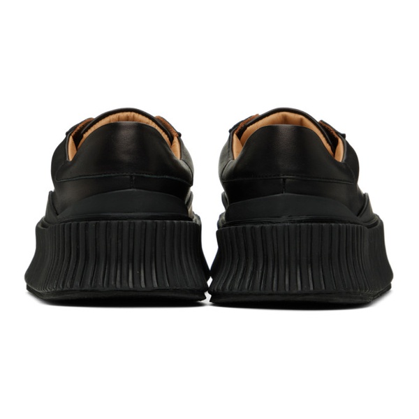 질샌더 질샌더 Jil Sander Black Leather Platform Sneakers 231249F128014