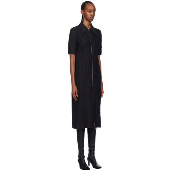 질샌더 질샌더 Jil Sander Black Spread Collar Midi Dress 241249F054006