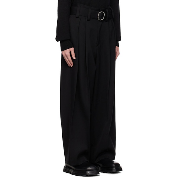 질샌더 질샌더 Jil Sander Black Belted Trousers 232249M191001