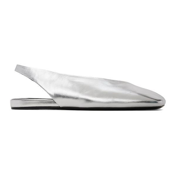 질샌더 질샌더 Jil Sander Silver Slingback Slippers 232249F121007