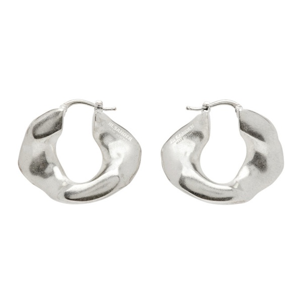 질샌더 질샌더 Jil Sander Silver Hoop Earrings 232249F022012