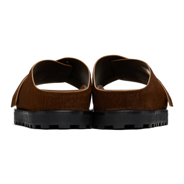 질샌더 질샌더 Jil Sander Brown Velcro Sandals 241249M234011