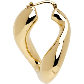 질샌더 Jil Sander Gold Sculptural Hoop Earrings 231249F022014