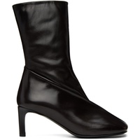 질샌더 Jil Sander Black Leather Ankle Boots 222249F113014