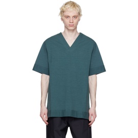 질샌더 Jil Sander Green V-Neck T-Shirt 231249M213019