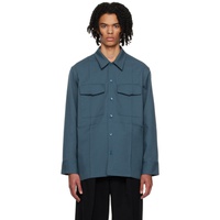 질샌더 Jil Sander Blue Flap Pocket Shirt 231249M192013
