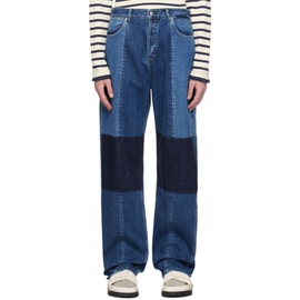 질샌더 Jil Sander Blue Paneled Jeans 241249M186004