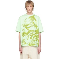 질샌더 Jil Sander Green Printed T-Shirt 241249M213056