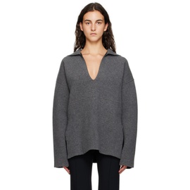 질샌더 Jil Sander Gray & Black Reversible Sweater 232249F100001
