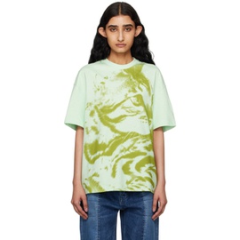 질샌더 Jil Sander Green Printed T-Shirt 241249F110020