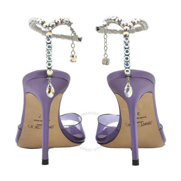  지미 추 Jimmy Choo Ladies Saeda Crystal Embellished Sandals Saeda SANDAL 100 GJX
