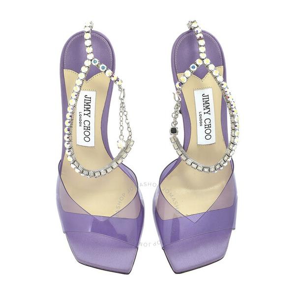  지미 추 Jimmy Choo Ladies Saeda Crystal Embellished Sandals Saeda SANDAL 100 GJX