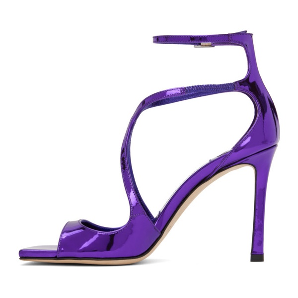  지미 추 Jimmy Choo Purple Azia 95 Heeled Sandals 232528F125044