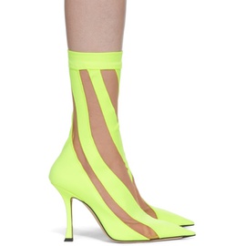지미 추 Jimmy Choo Yellow 뮈글러 Mugler 에디트 Edition Sock Ankle Boots 221528F113028