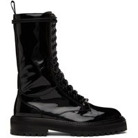 지미 추 Jimmy Choo Black Cora Flat Boots 222528F114005