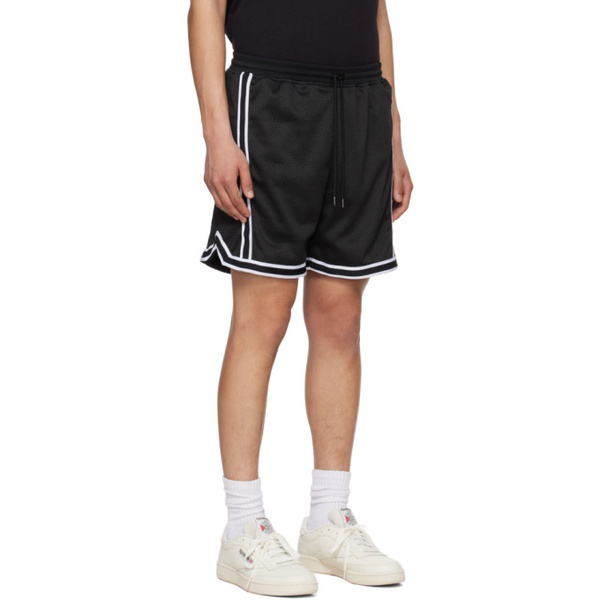  존 엘리어트 John Elliott Black Vintage Varsity Shorts 241761M193008