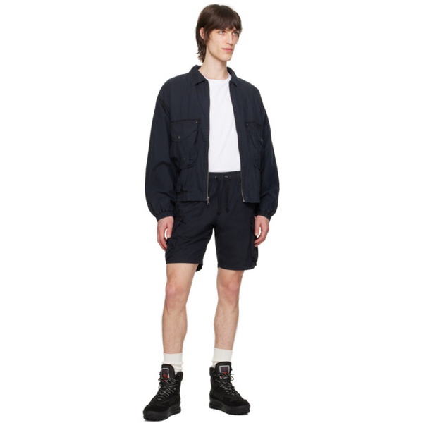  존 엘리어트 John Elliott Black Garment-Dyed Shorts 241761M193011