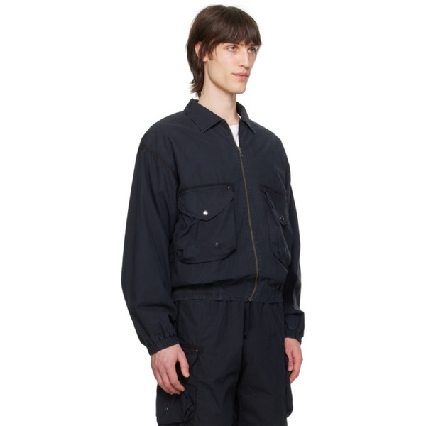  존 엘리어트 John Elliott Black Garment-Dyed Jacket 241761M180006