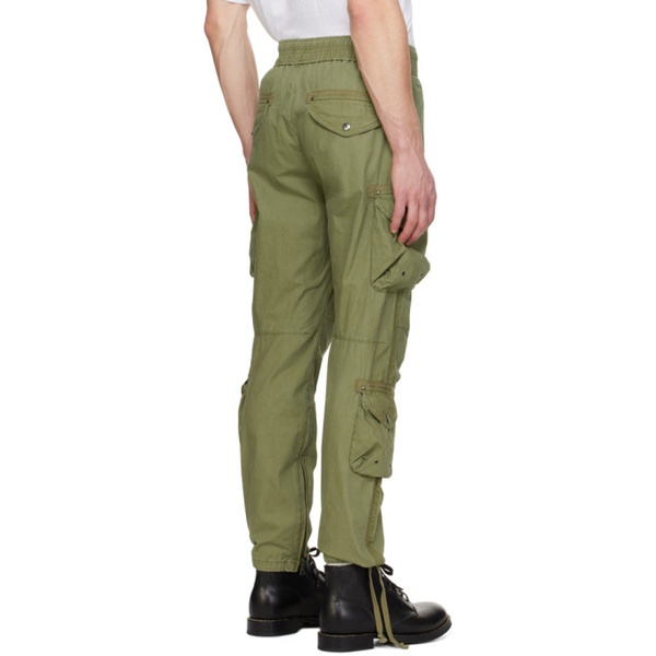 존 엘리어트 John Elliott Green Garment-Dyed Cargo Pants 241761M188008