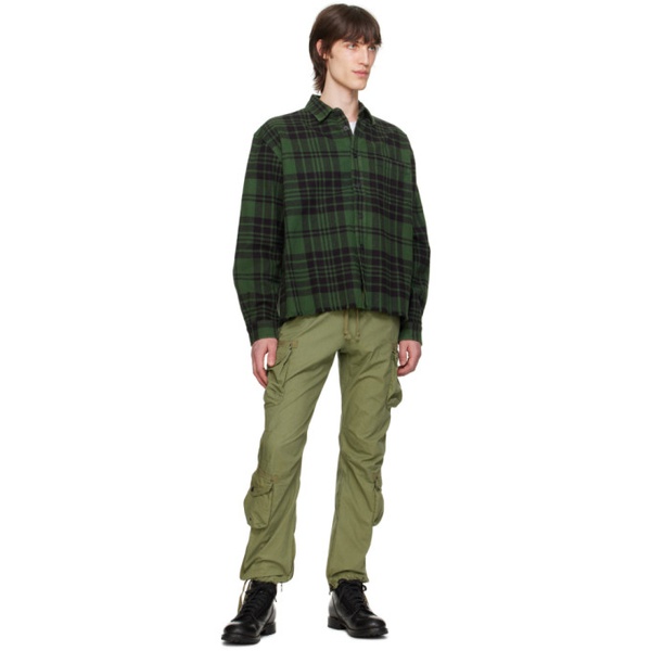  존 엘리어트 John Elliott Green Garment-Dyed Cargo Pants 241761M188008