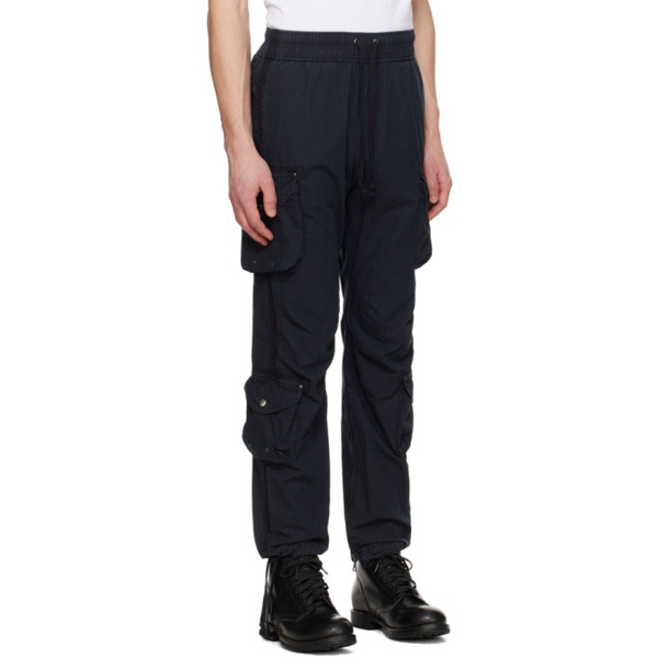  존 엘리어트 John Elliott Black Garment-Dyed Cargo Pants 241761M188009