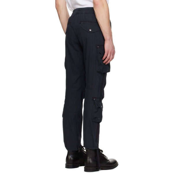  존 엘리어트 John Elliott Black Garment-Dyed Cargo Pants 241761M188009