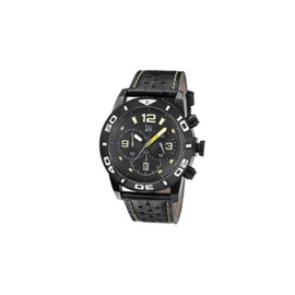 Joshua And Sons MEN'S Chronograph Leather Black Dial JS60YL