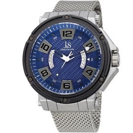 Joshua And Sons MEN'S Stainless Steel Mesh Blue Dial Watch JX132BU