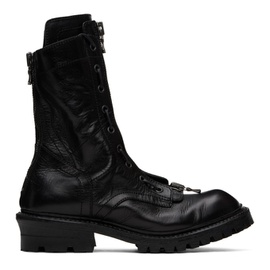 줄리어스 Julius Black Two-Way Zip Boots 241420M255000