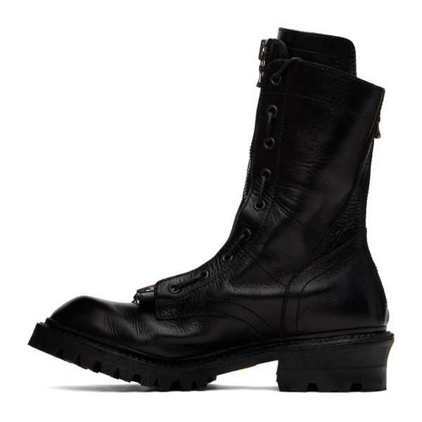  줄리어스 Julius Black Two-Way Zip Boots 241420M255000