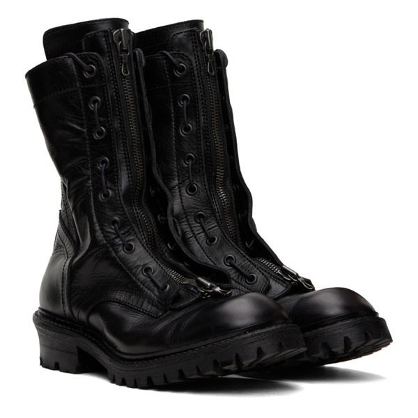  줄리어스 Julius Black Two-Way Zip Boots 241420M255000