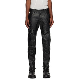 줄리어스 Julius Black Rider Leather Pants 232420M189000
