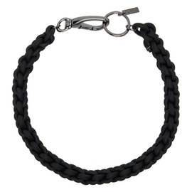 준야 와타나베 Junya Watanabe Black Braided Rubber Chain Necklace 241253F023030