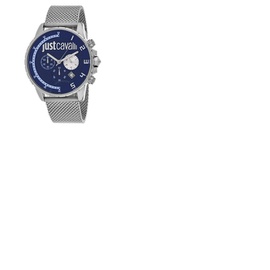 Just Cavalli Chronograph Quartz Blue Dial Mens Watch JC1G063M0275