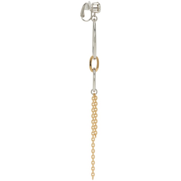  주스틴 클렁퀘 Justine Clenquet SSENSE Exclusive Silver & Gold Jadin Clip-On Earrings 222235F022013