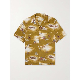 KAPITAL Convertible-Collar Printed Crepe Shirt 1647597309323281