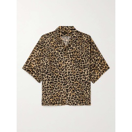KAPITAL Convertible-Collar Leopard-Print Voile Shirt 1647597309323336