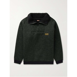 KAPITAL Alpine Logo-Appliqued Fleece-Lined Knitted Half-Zip Sweatshirt 1647597325373030