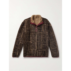 KAPITAL Hacksaw Printed Fleece Half-Placket Sweatshirt 1647597325373016